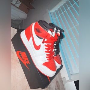 red white and black jordan 1’s